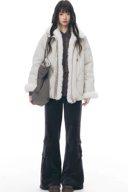 Double-Breasted Ruffled Shirt