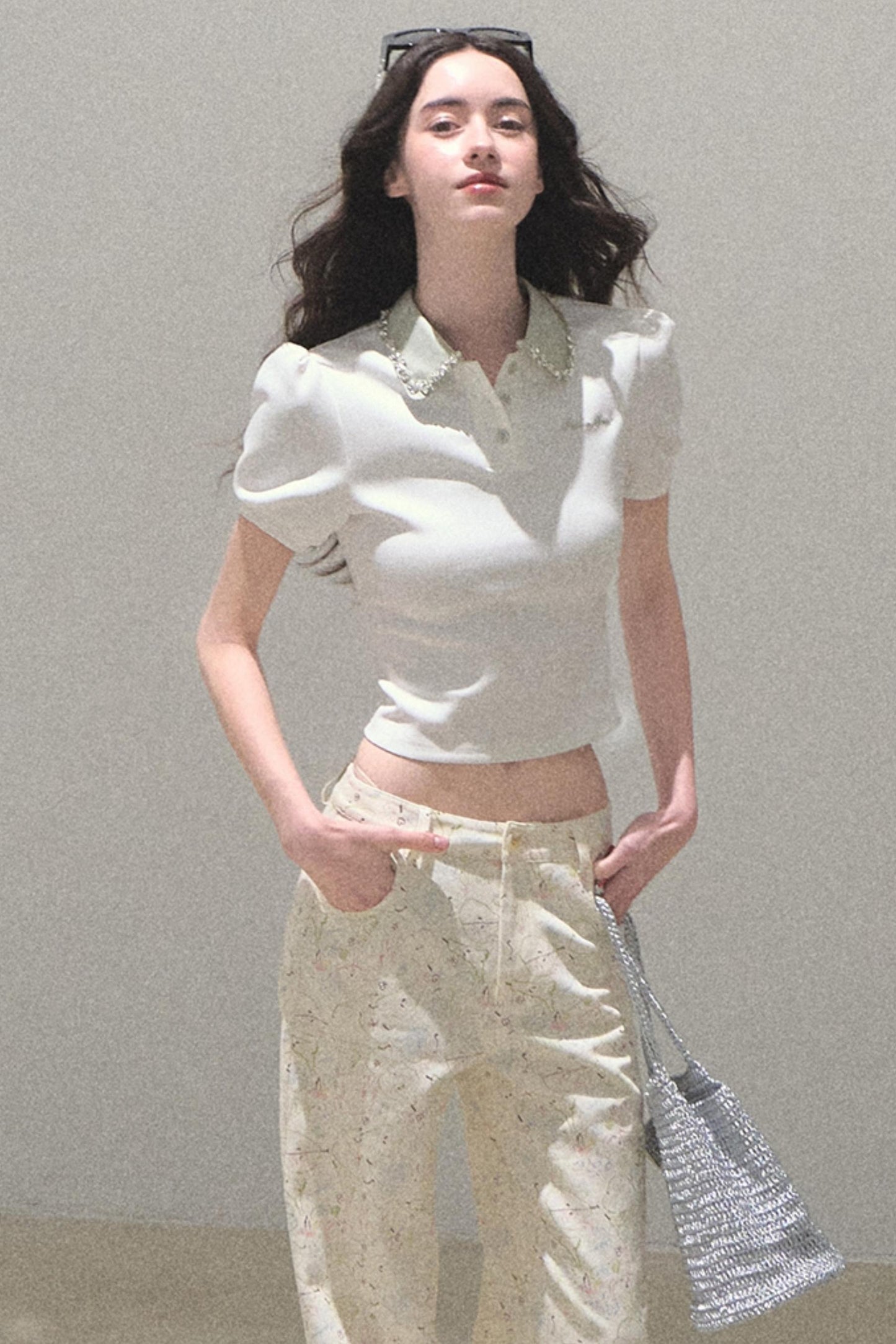 Sunset Diamond Polo Tee