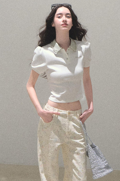 Sunset Diamond Polo Tee