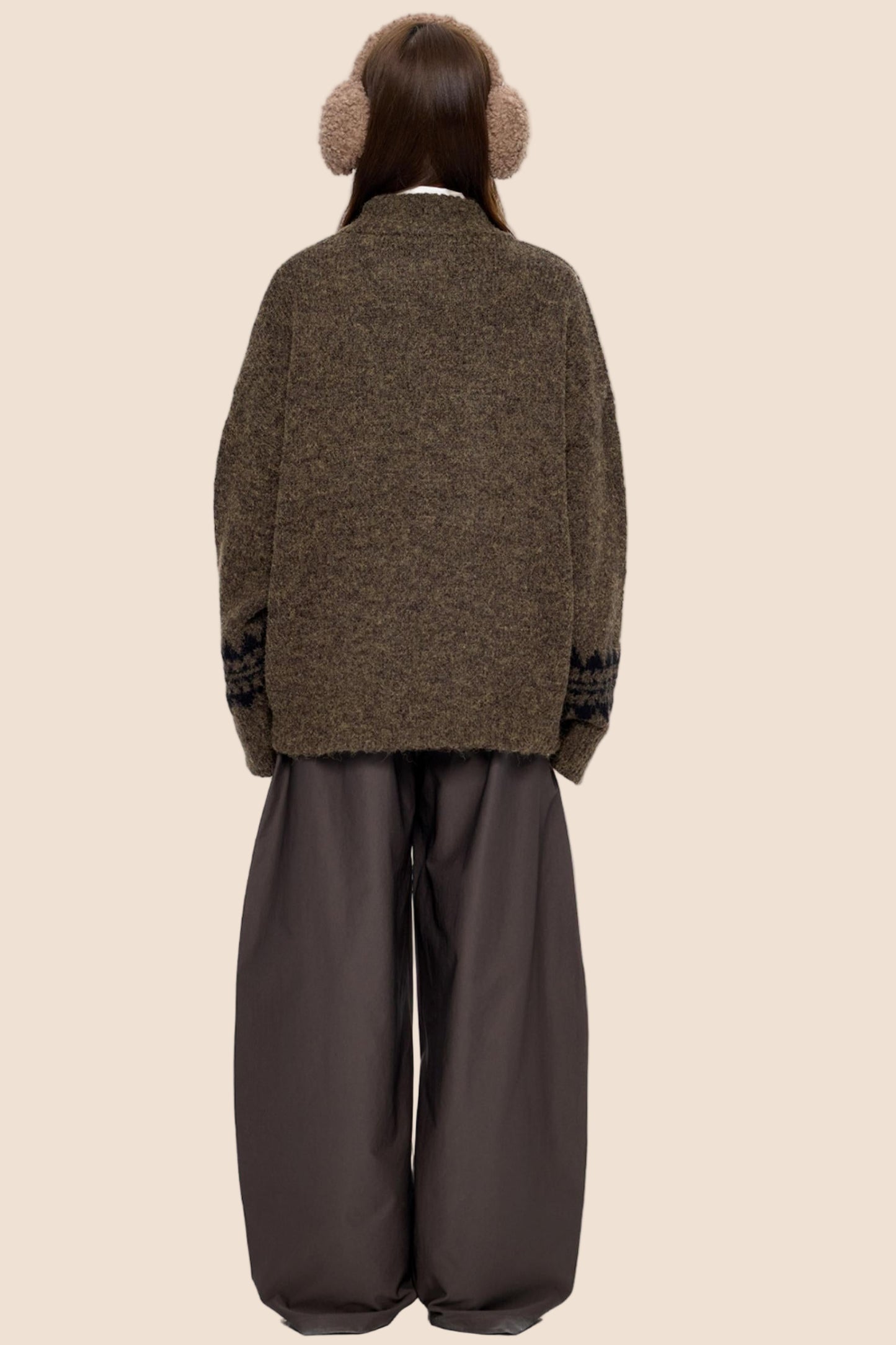 Knitted Horn Button Cardigan