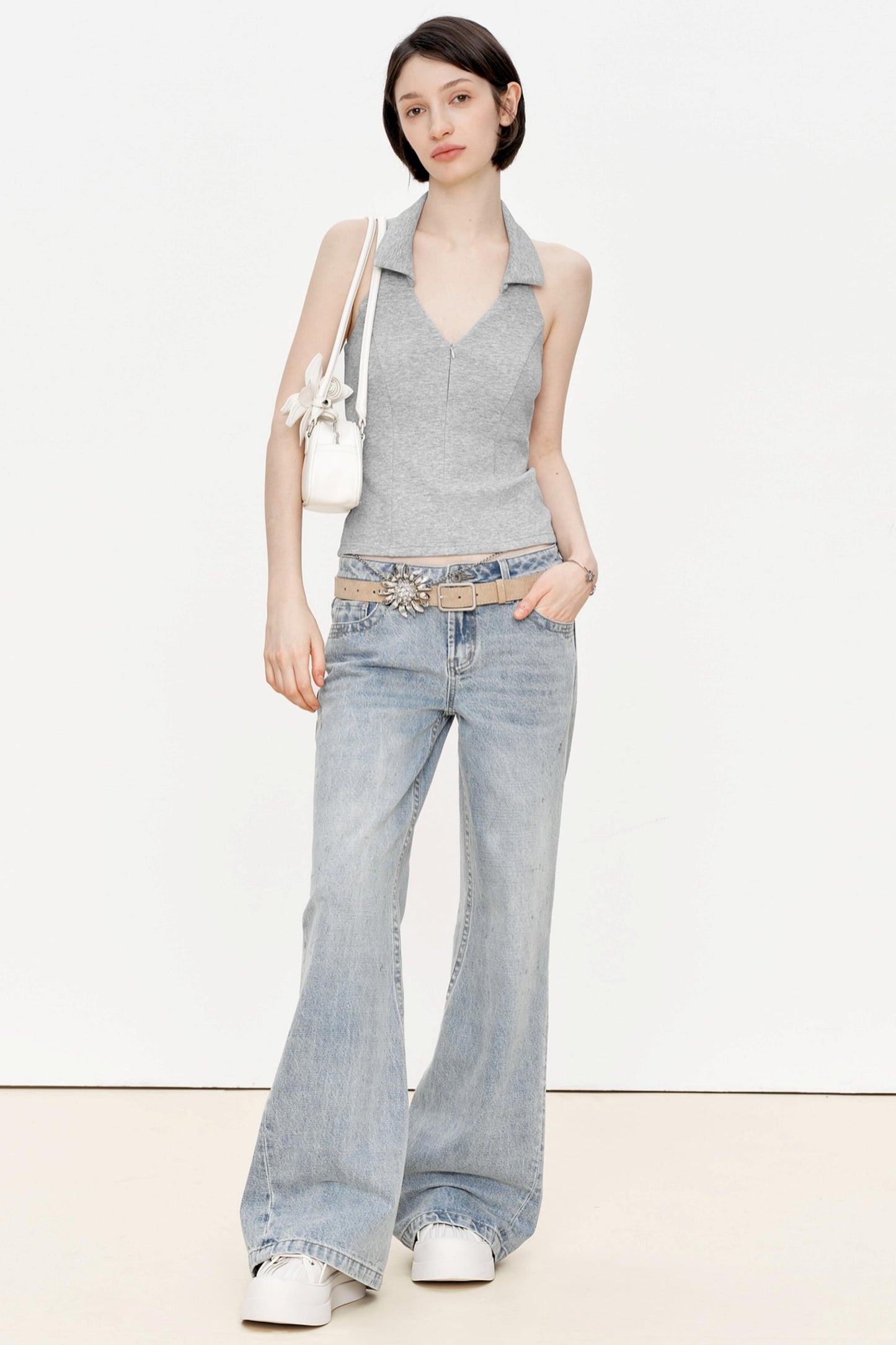 Gray Slim Fit Tank Top