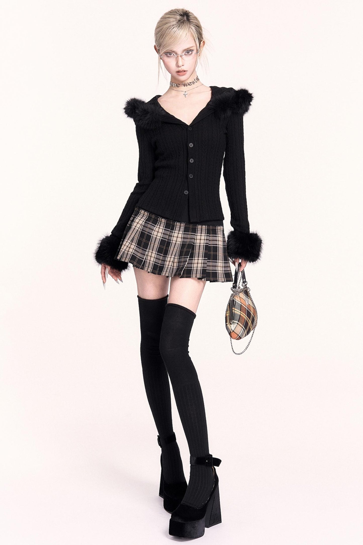 Japanese Plaid Pleated Skirt