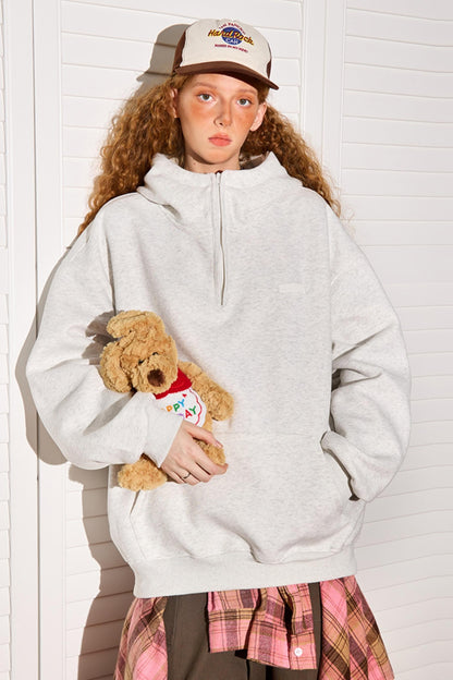 Loose Fit Half-Zip Top