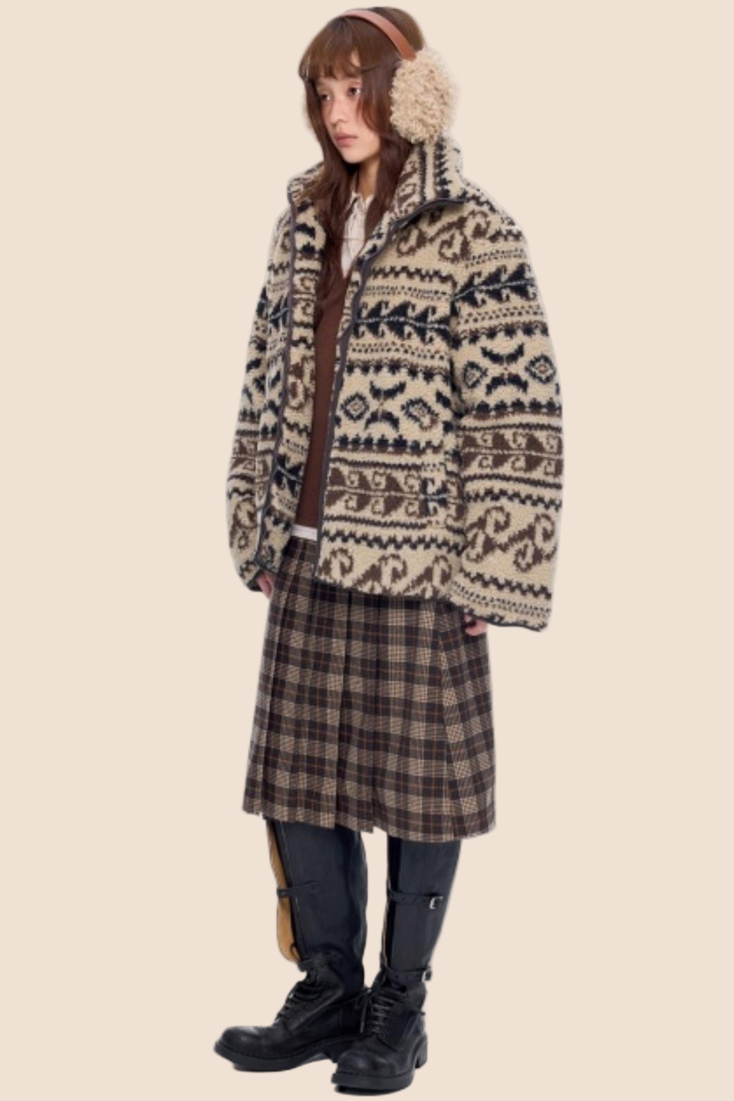 Ethnic Fleece Cotton Jacket