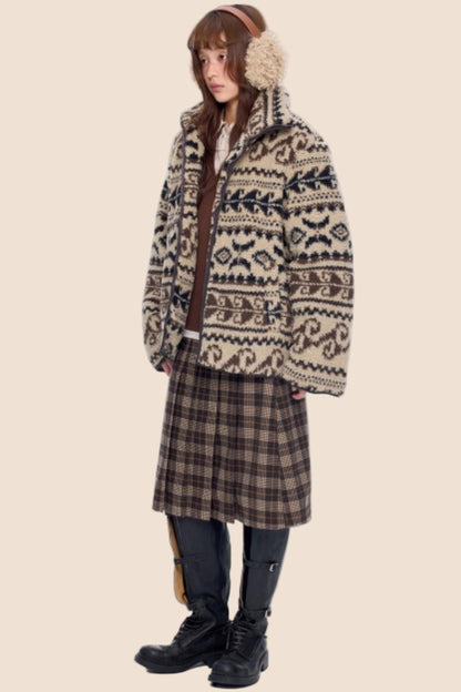 Ethnic Fleece Cotton Jacket