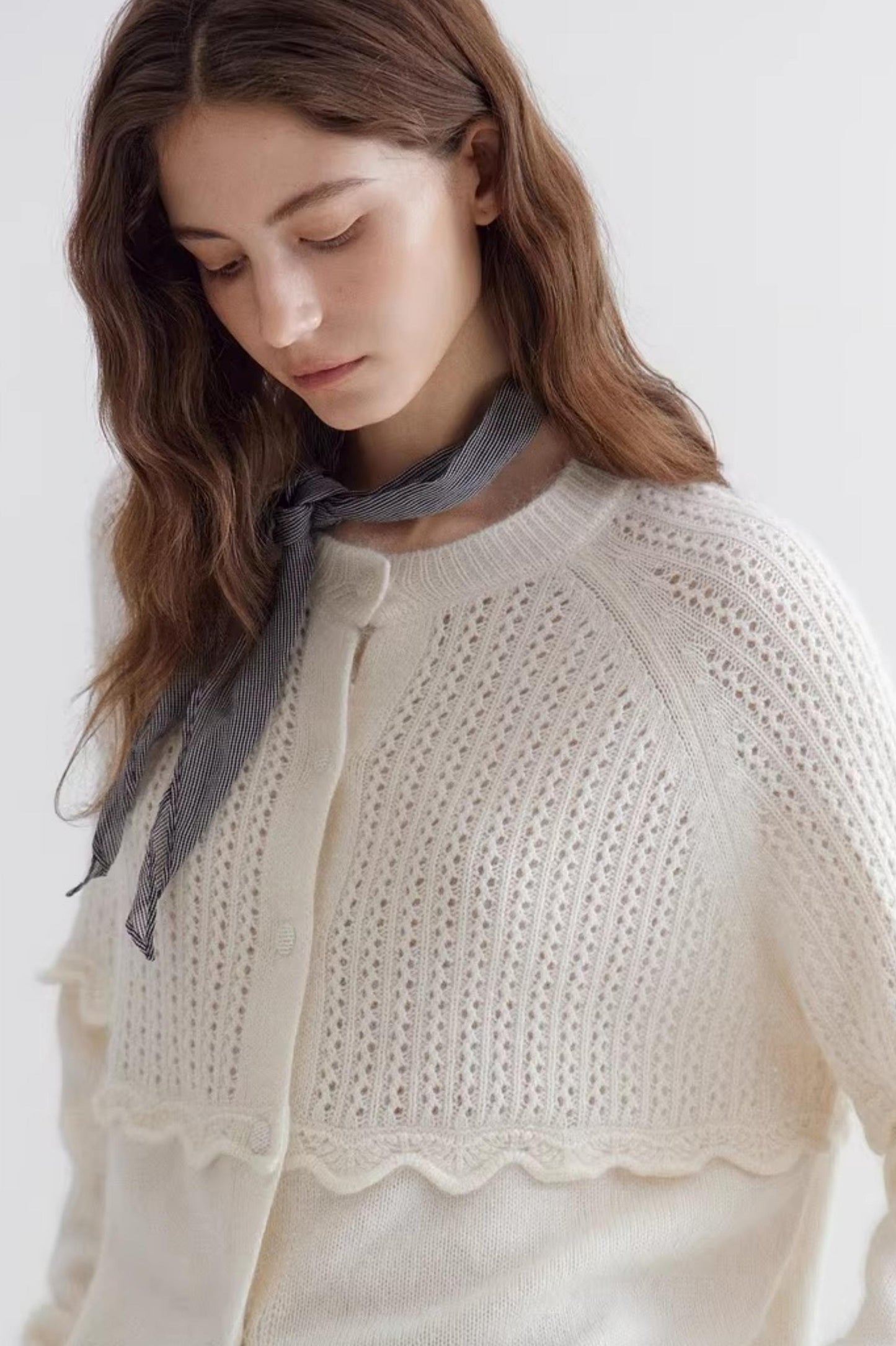 Textured Wool Knit Sweater