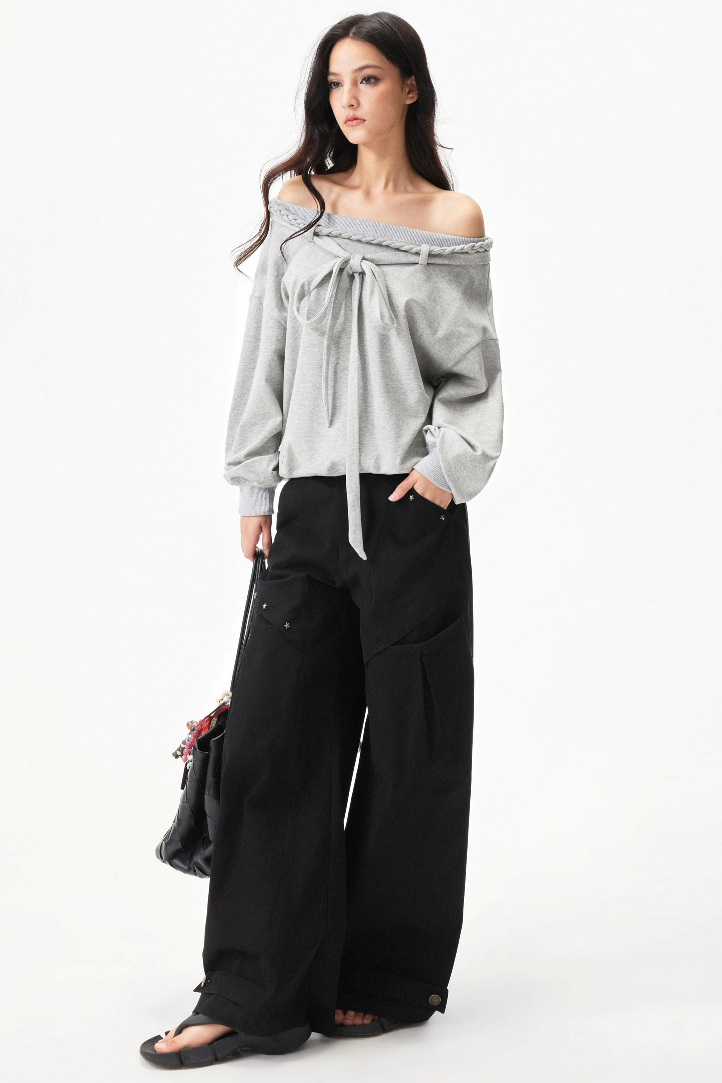 Star Rivet Deconstructed Pants