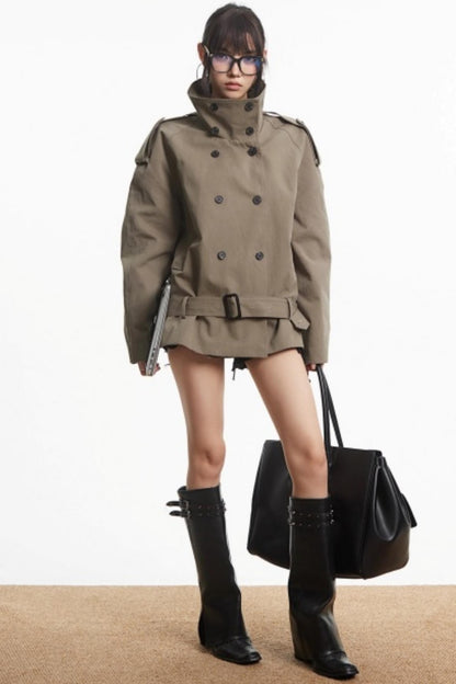 Retro Dark Khaki Work Jacket