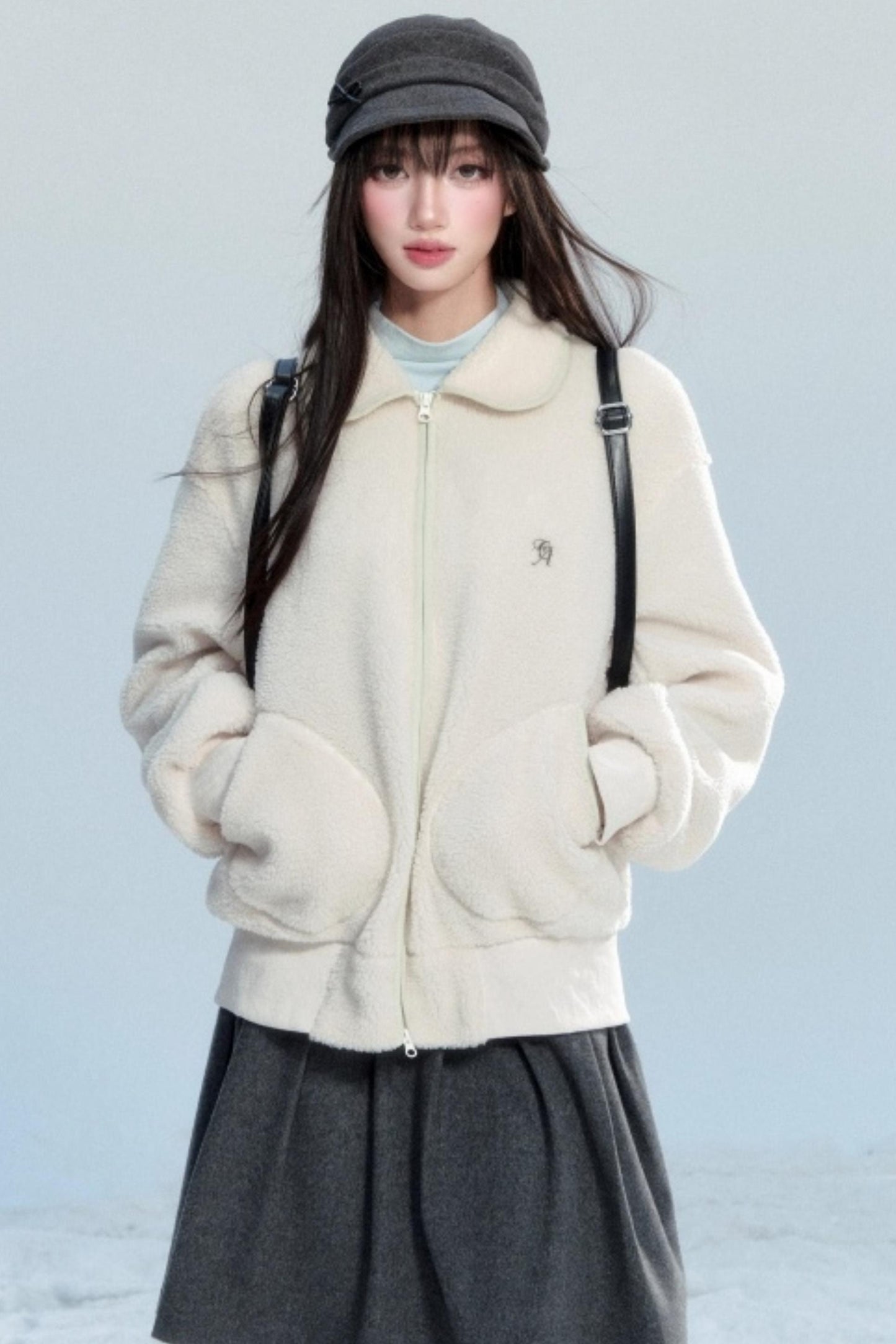 Japanese Retro Lamb Wool Jacket