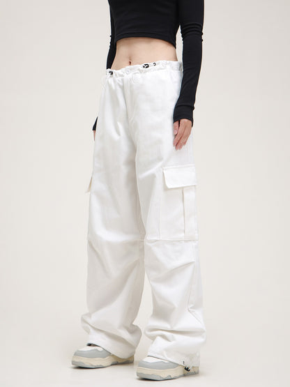 American straight drawstring cargo pants