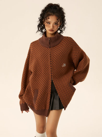 Loose casual knitwear coat