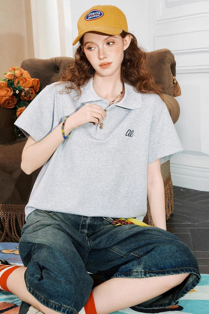 Embroidered Summer Polo Tee