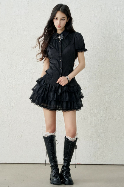 Ghost Girl Puff Sleeve Top