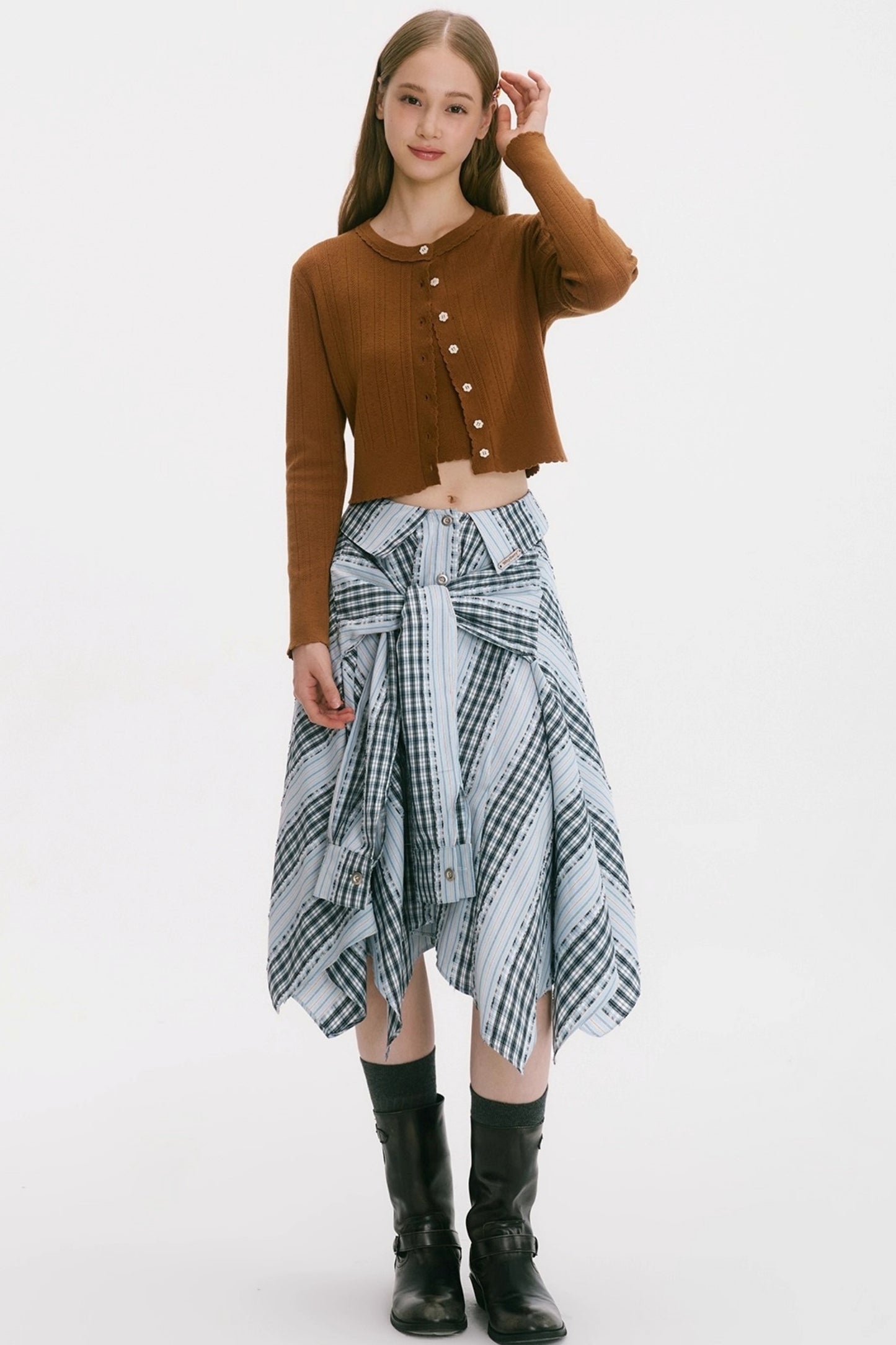 Autumn Flower Knitted Cardigan