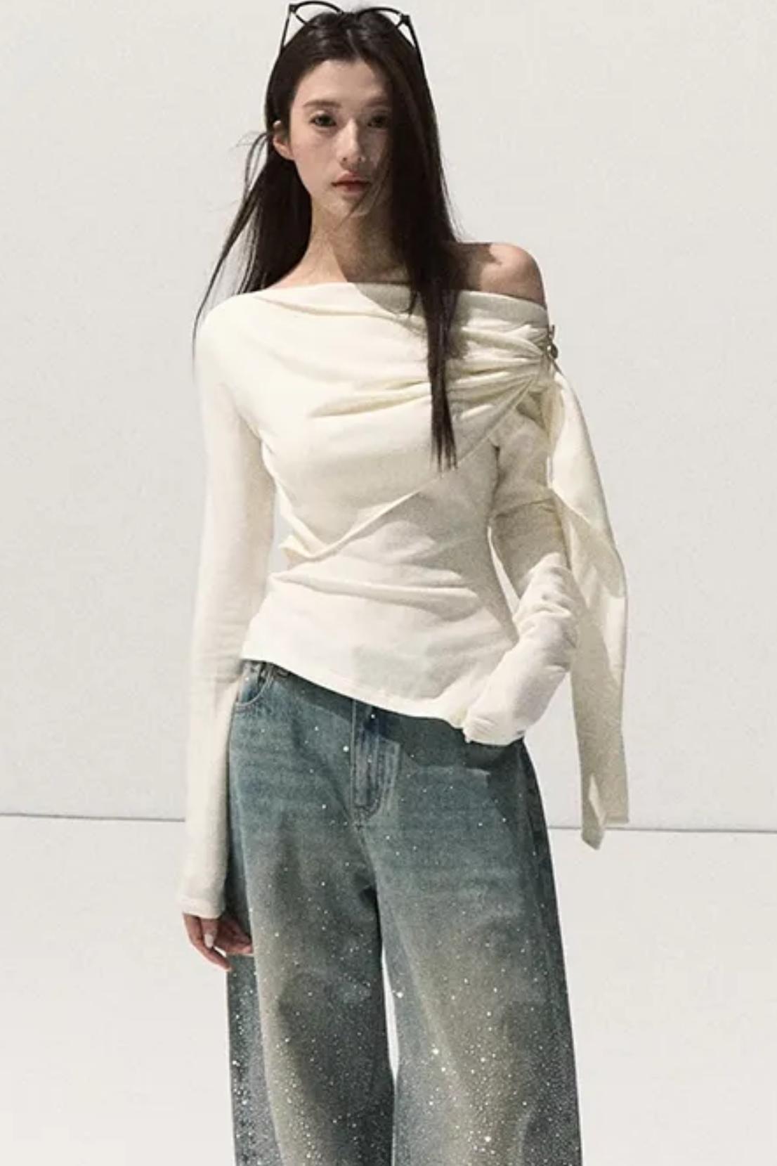 Wrap-Around Knit Sweater