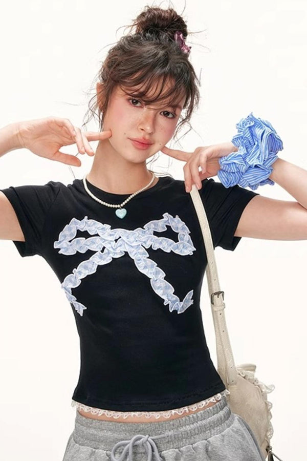 Bow Lace Top