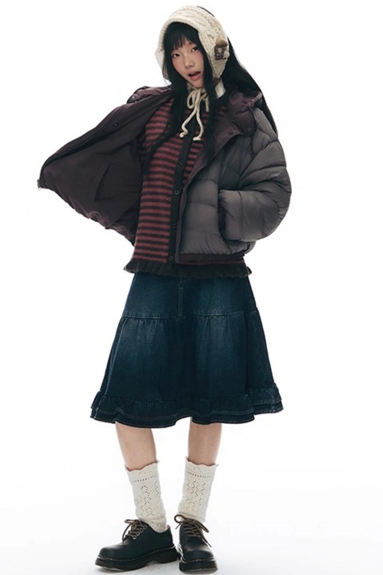 Vintage Striped Sweater Cardigan