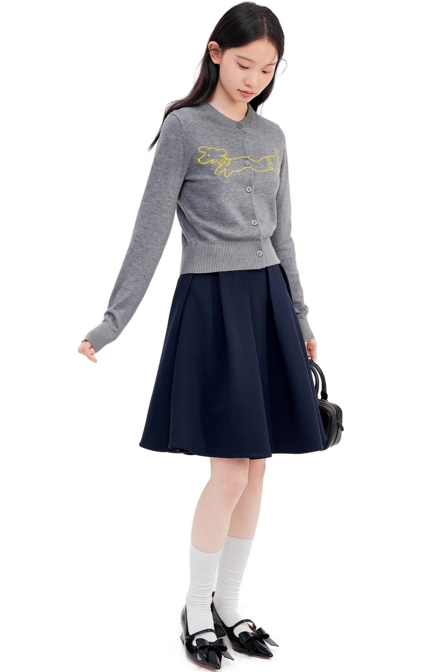 Embroidered Knitted Casual Top