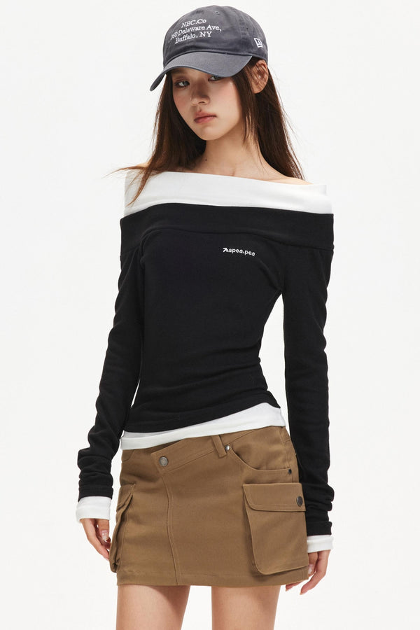 One-Shoulder Knitted Top