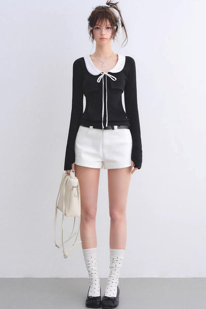 Polka Dot Lace Cardigan Set