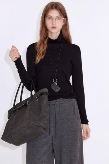 Cashmere Blend Knit Slimmimg Sweater