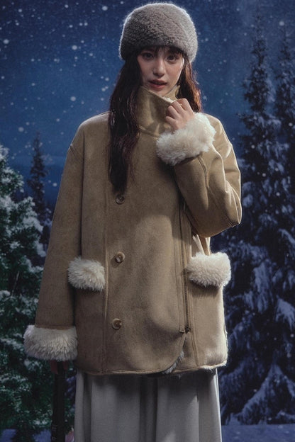 Reversible Leather Fur Coat