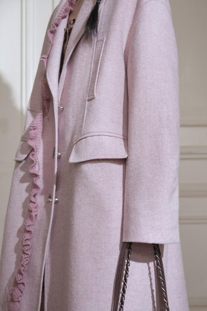 Herringbone Tweed Coat