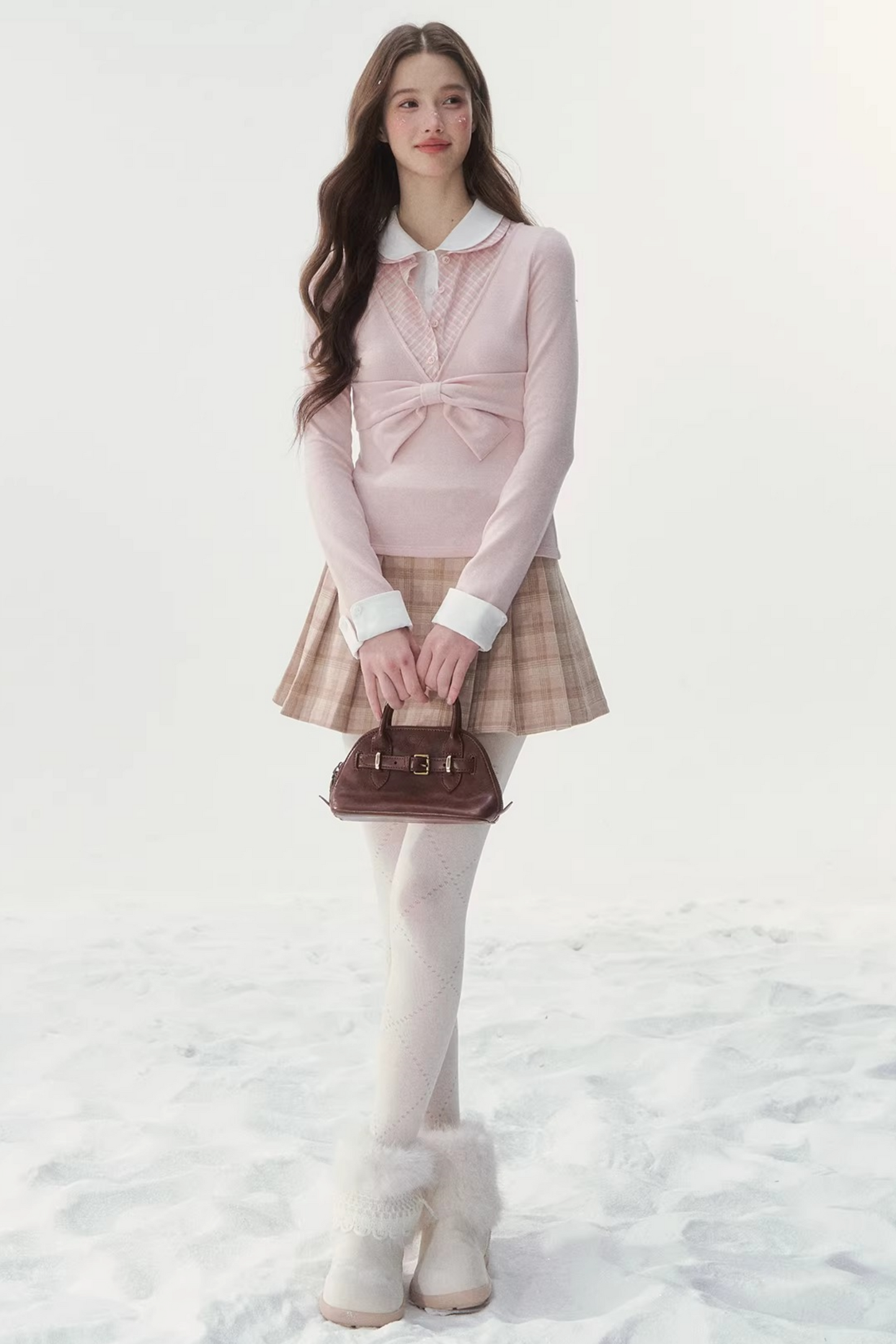 Doll Collar Three-Piece Top