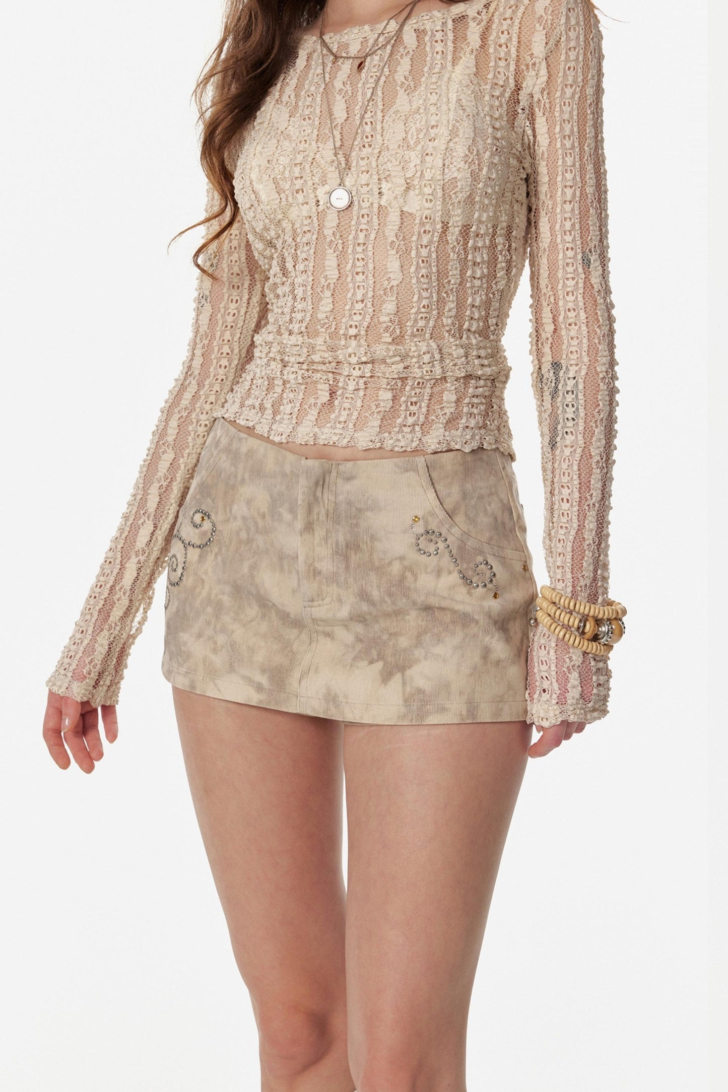 Spring Corduroy Wrap Skirt