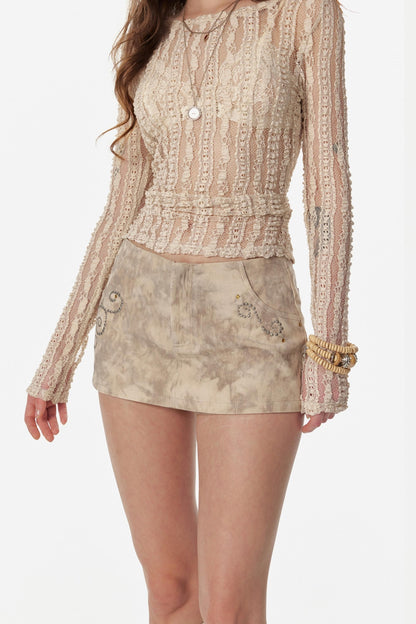 Spring Corduroy Wrap Skirt