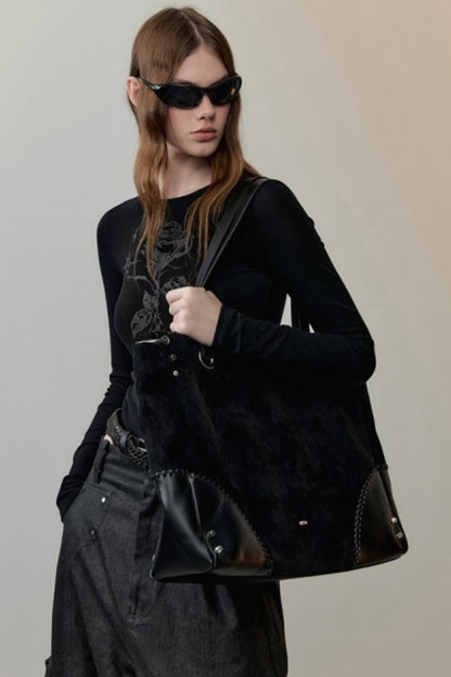 Hand-Painted Rose Knitted Top