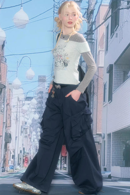 Bow Detail Cargo Pants