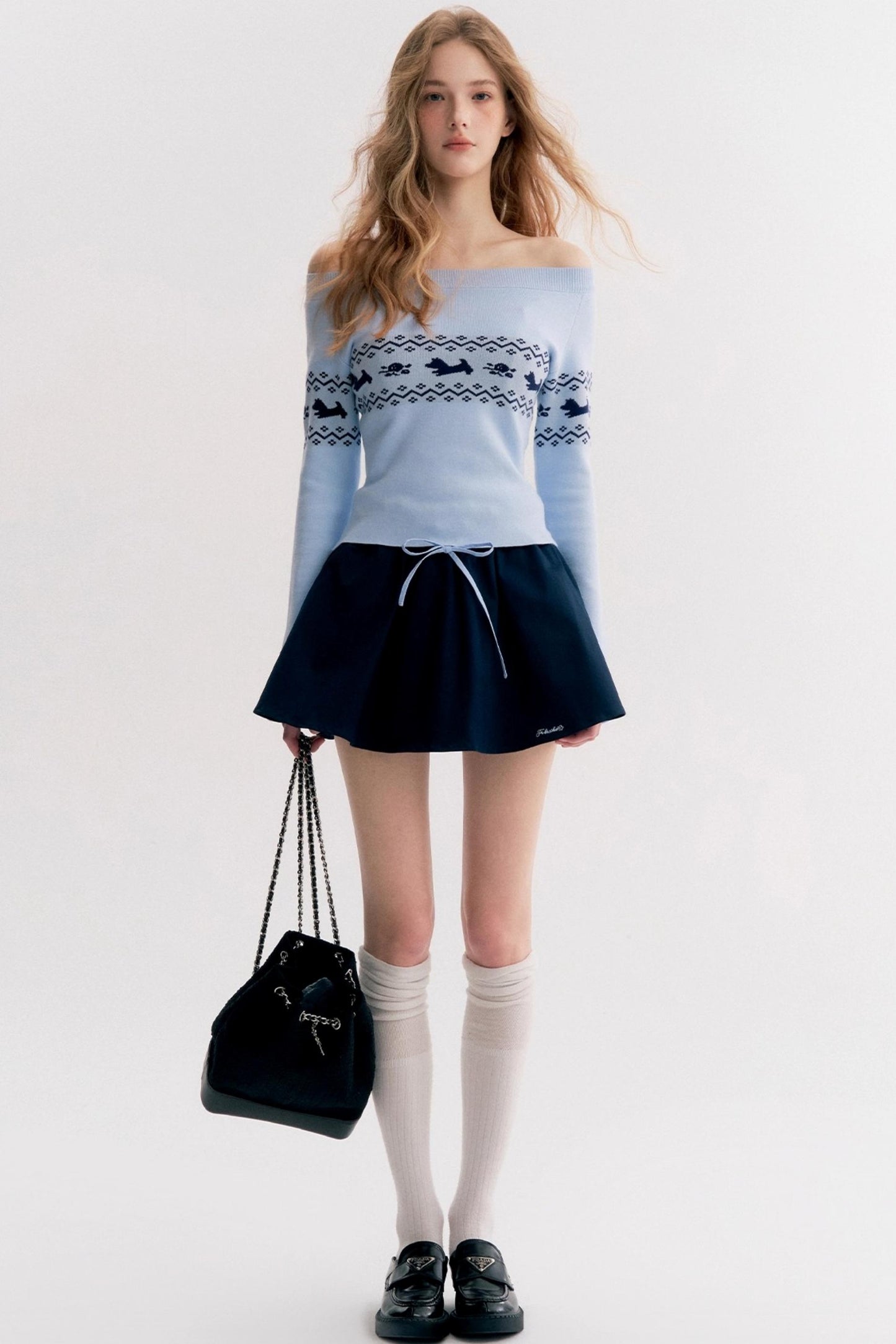 Drawstring Double Waist A-Line Puffy Skirt