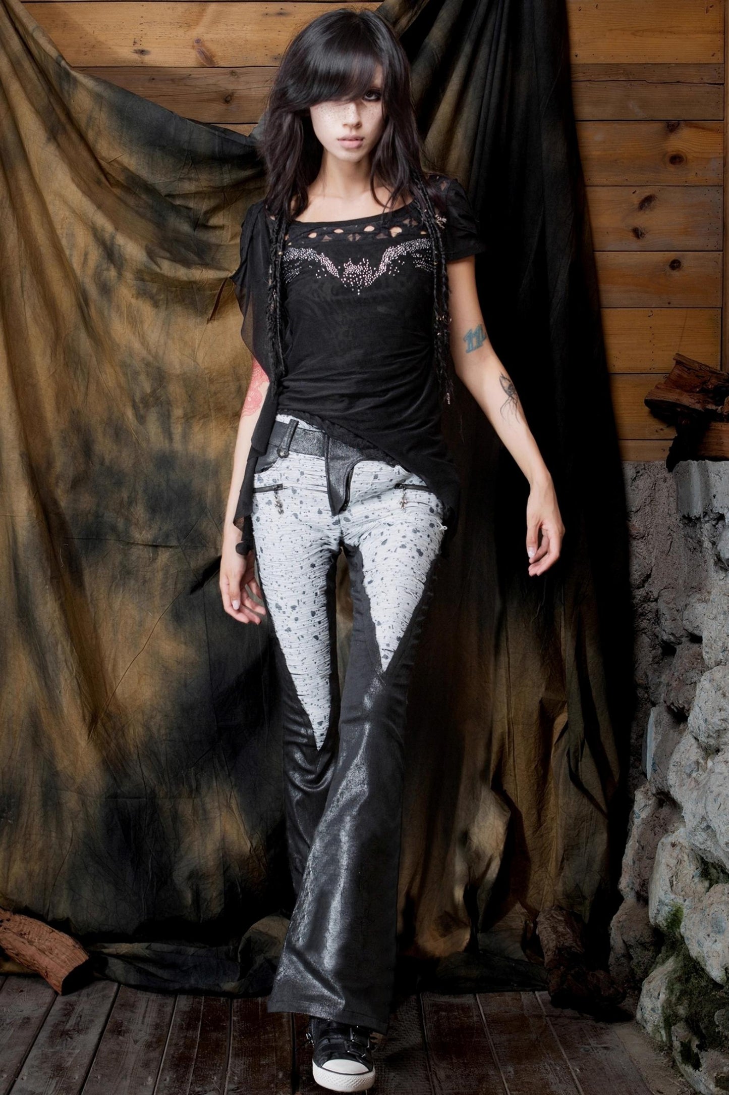 Retro Slimming Denim Trousers