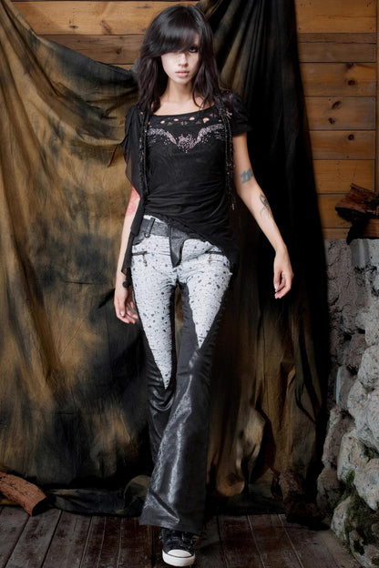 Retro Slimming Denim Trousers