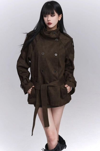 Brown Suede Autumn Jacket