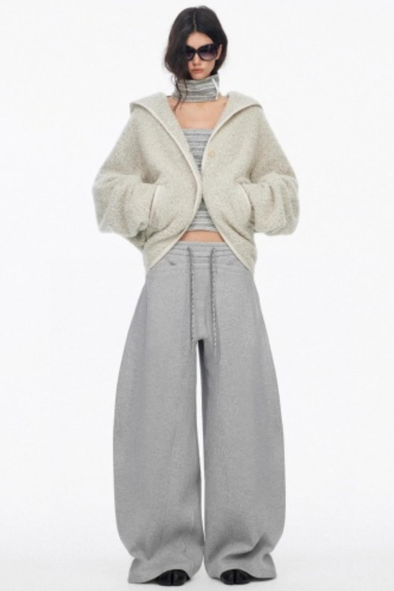Classic Wide-Leg Fleece Sweatpants