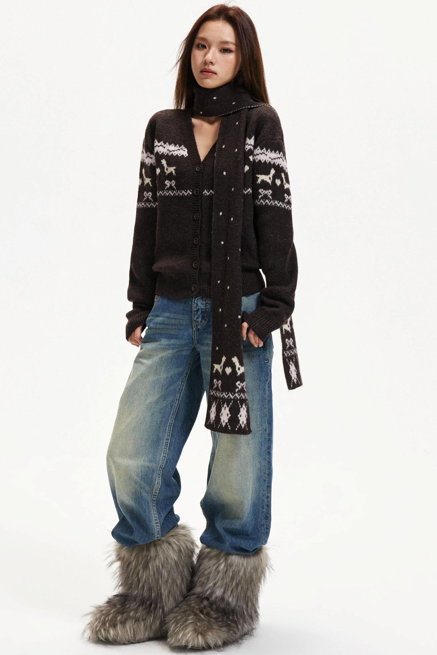 Fair Isle Knitted Cardigan