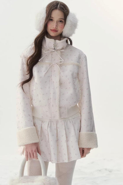 Retro Floral Patchwork Jacket Set-Up