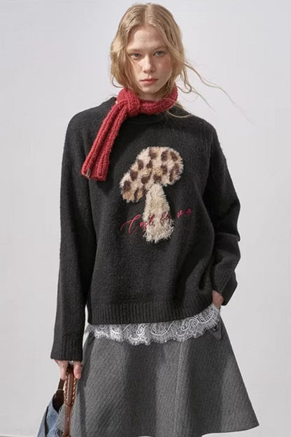 Mushroom Knit Sweater