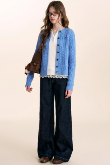 Winter Leopard Knit Cardigan