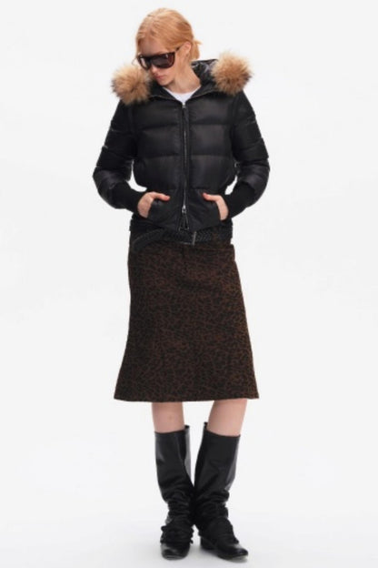 Korean Leopard Fishtail Skirt