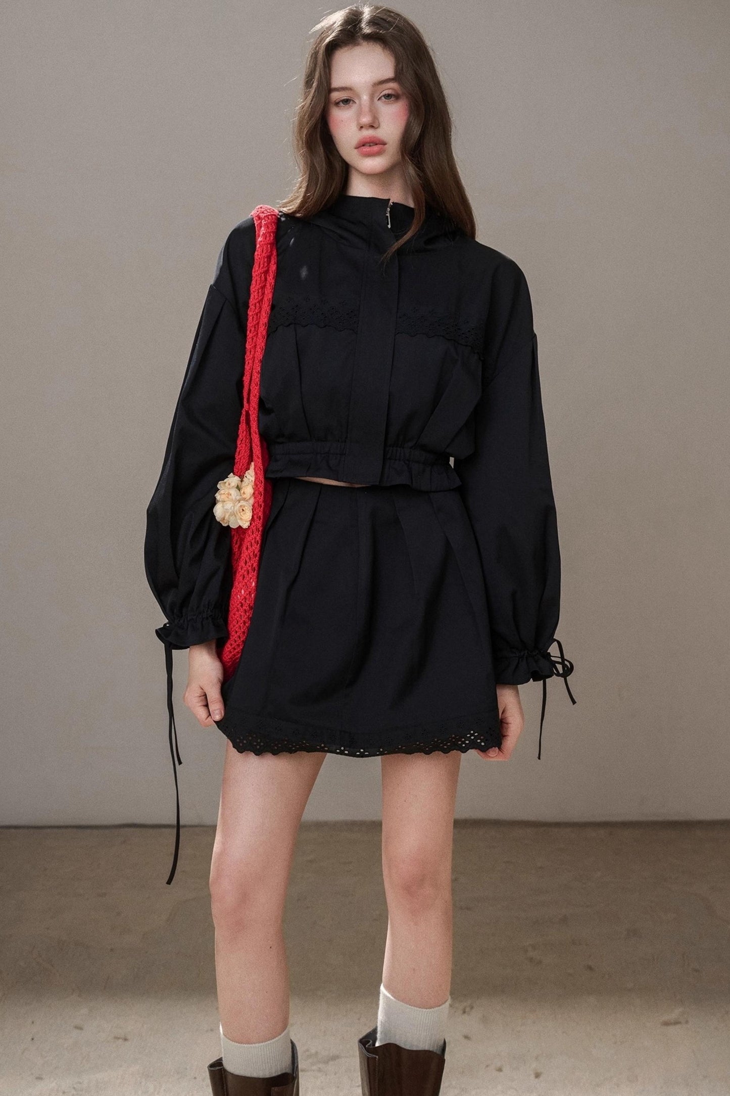 Cotton Trench Coat Set