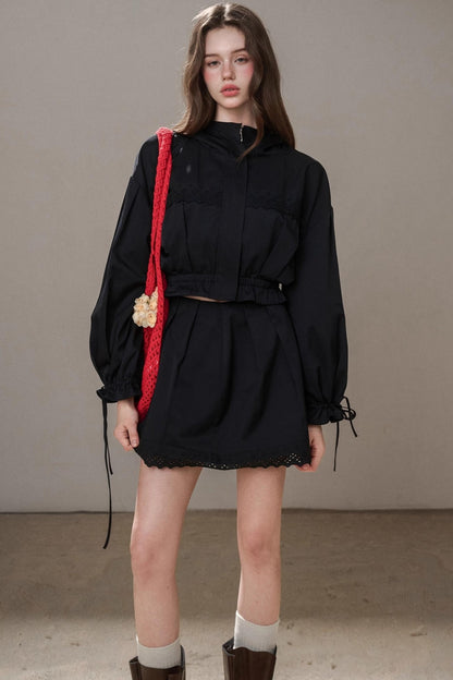 Cotton Trench Coat Set