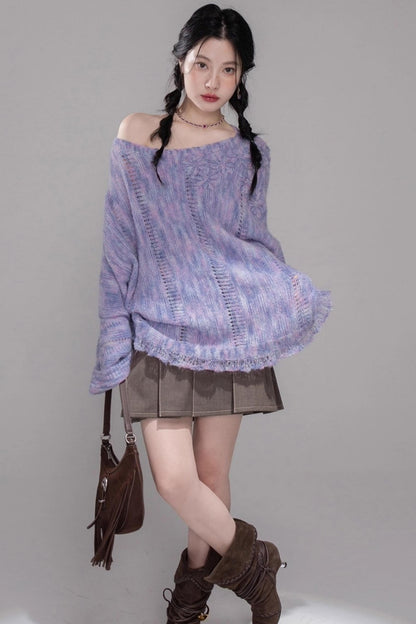 Monet Floral Wool Pullover Top