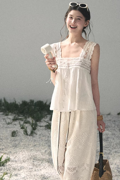 Summer Lace Transparent Blouse