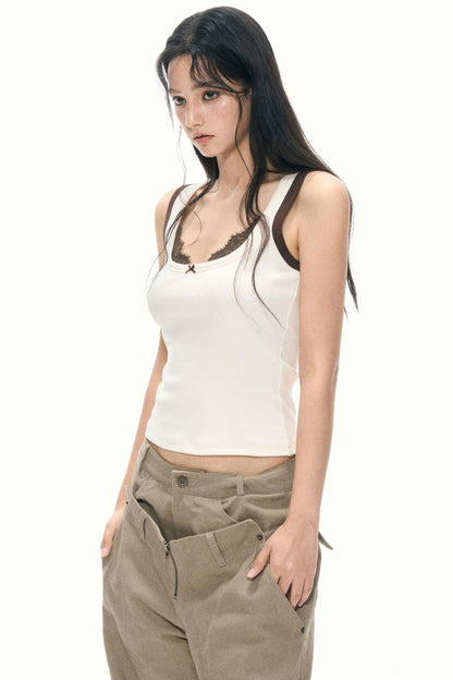 Layered Look Strap Vest