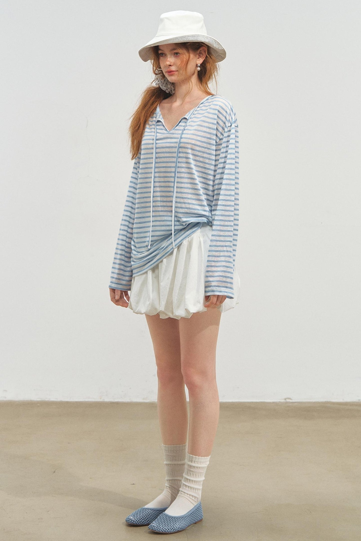Sunshine Stripes Long Sleeve Smock