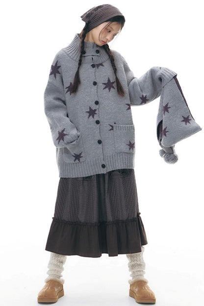 Patchwork Ruffled Umbrella Skirt