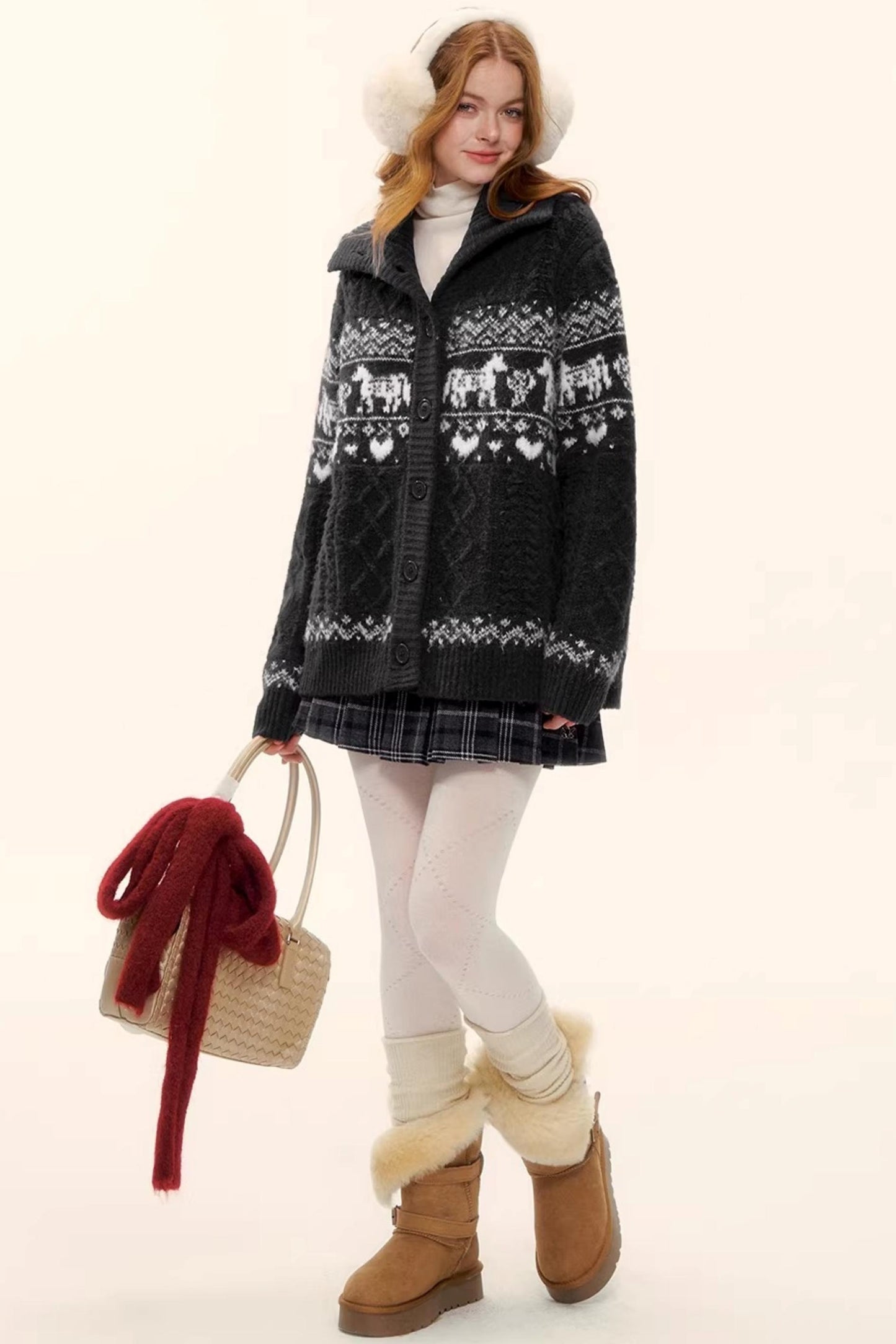 Fair Isle Knit Cardigan